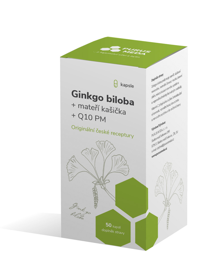 Purus Meda Ginkgo Biloba + Mateří kašička + Q10 50 tbl.